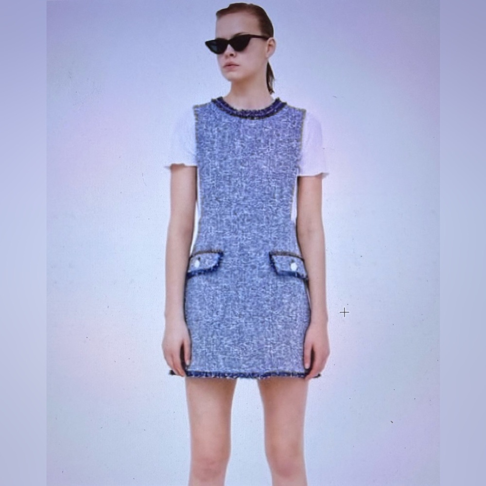 Zara Chic Tweed Mini Dress